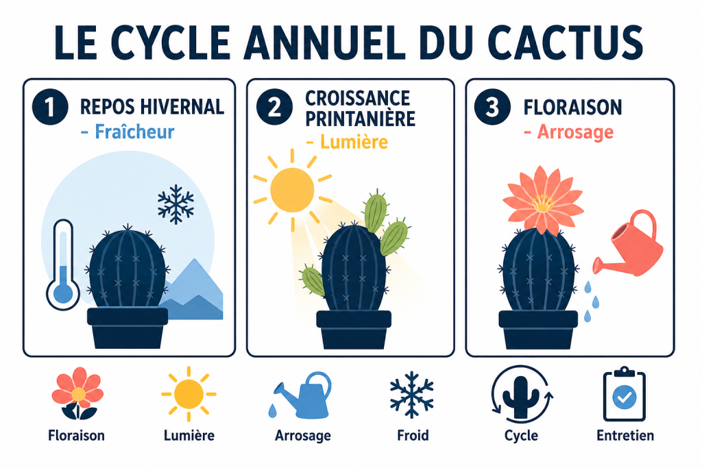 Le cycle annuel du cactus