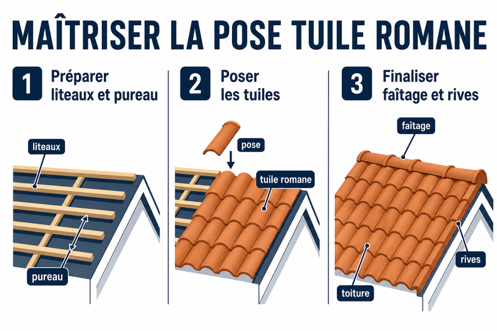 Maîtriser la pose tuile romane