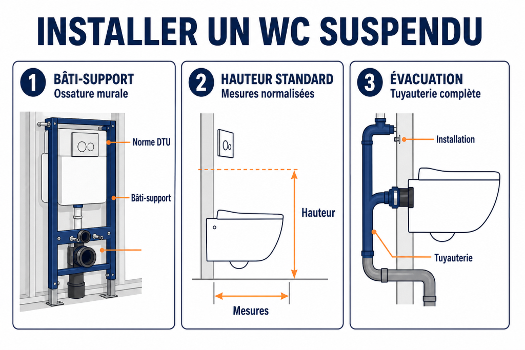 Installer un wc suspendu