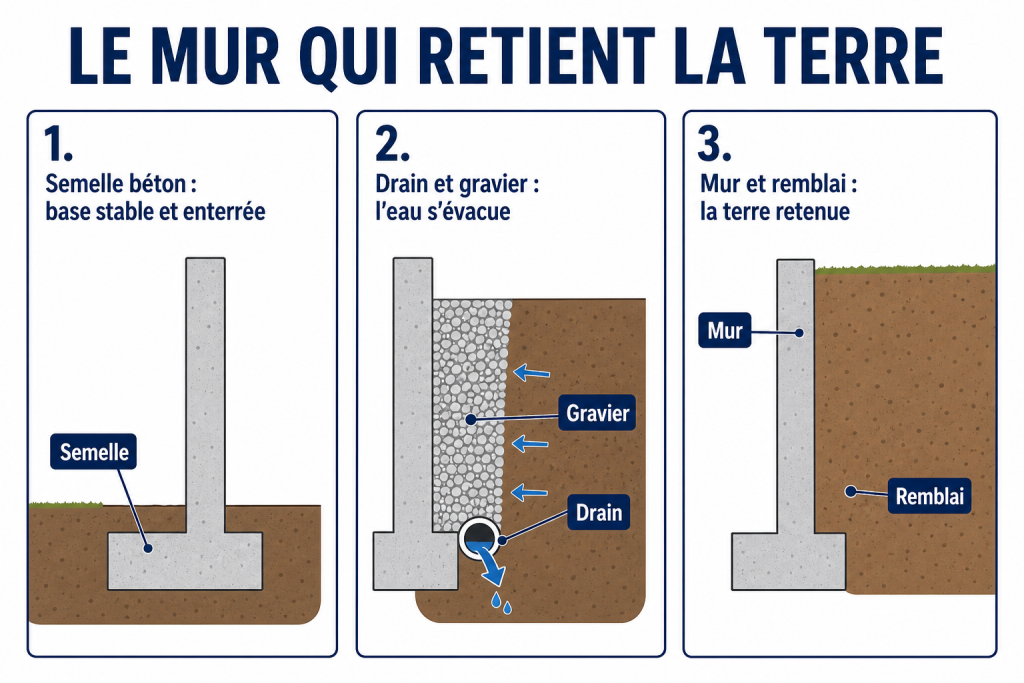 Le mur qui retient la terre